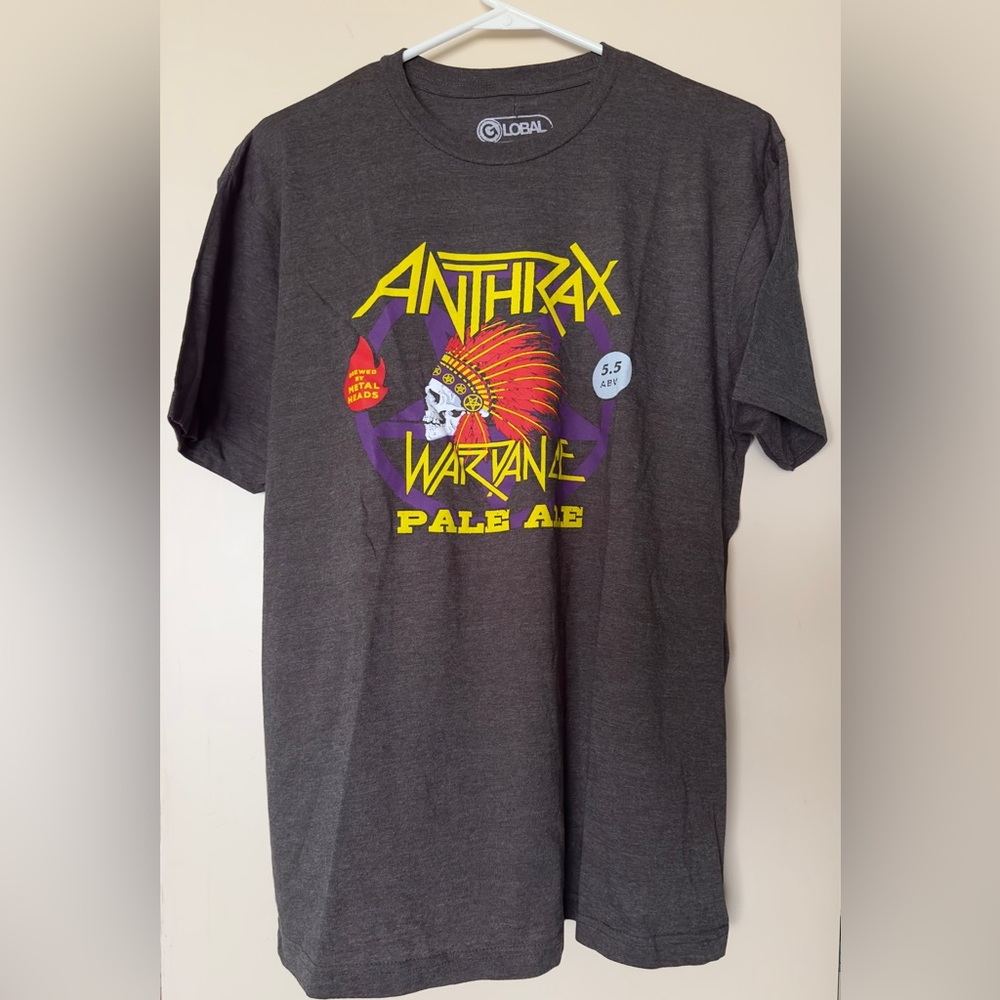 Anthrax Shirt Indians War Dance Pale Ale Tour 2017 USA/EUROPE/JAPAN Tour Large
